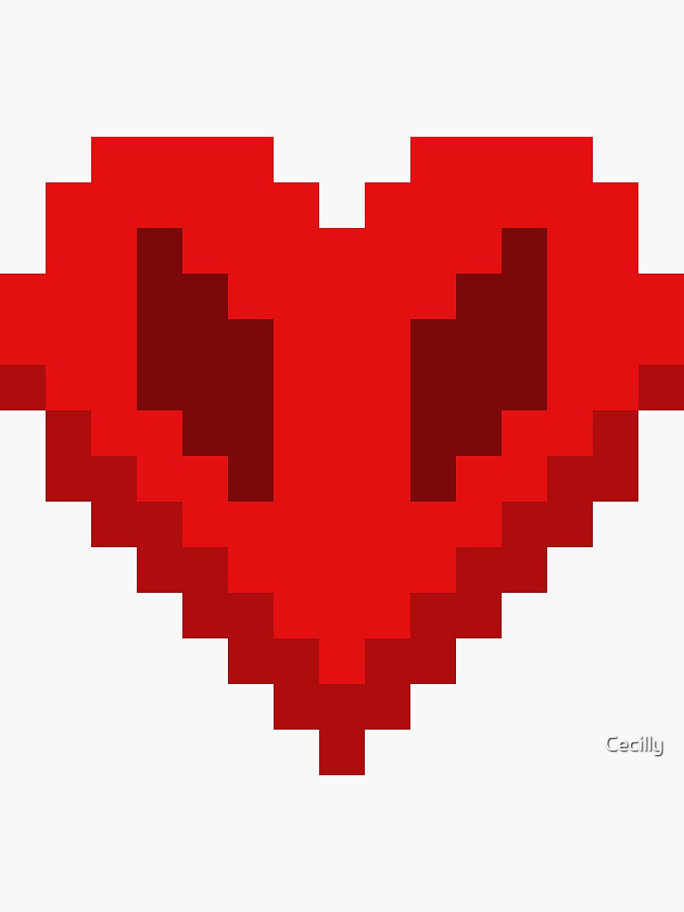 Minecraft Hardcore Heart Sticker For Sale By Cecilly Redbubble 9745