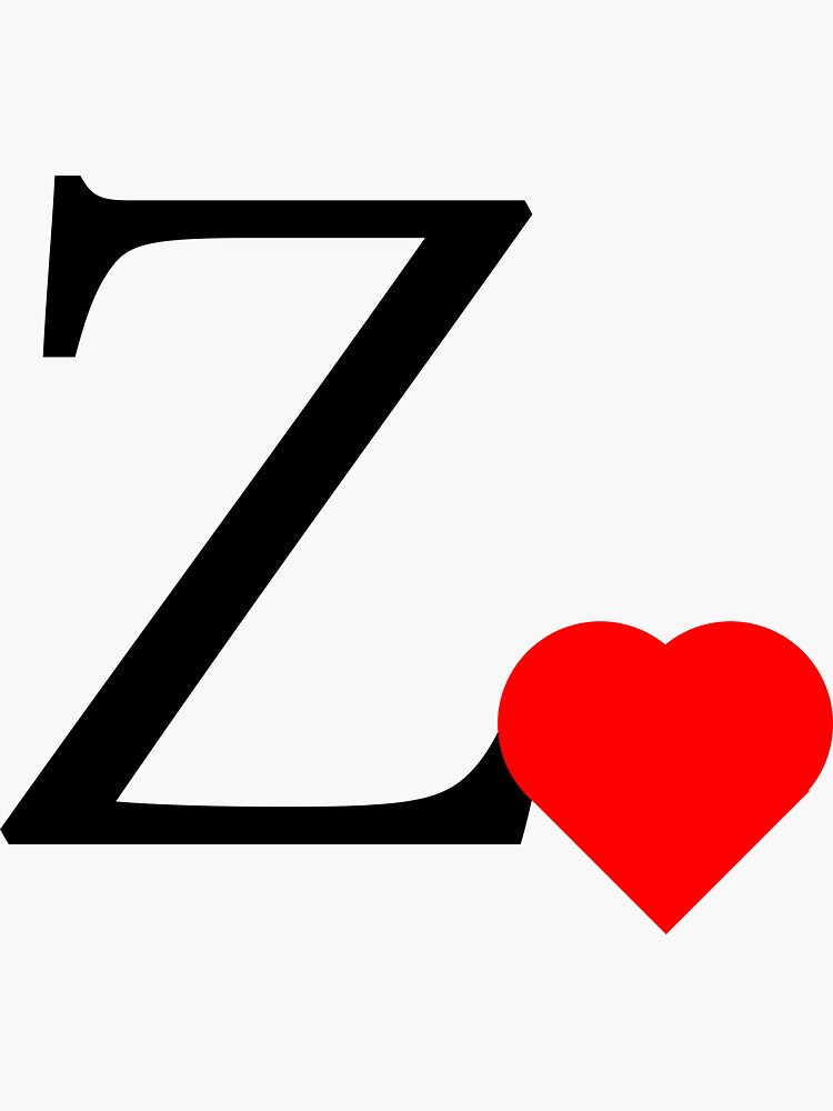 Initial Logo Letter ZL with Heart Shape Red Colored, Logo Design
