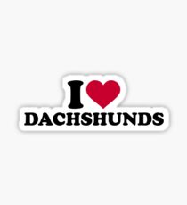 I love Dachshunds Sticker