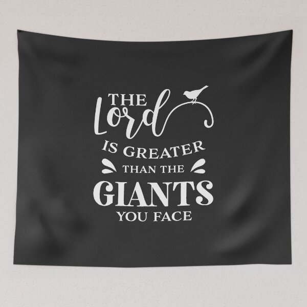Item preview, Christian Design - The Lord is Greater than the Giants You Face designed and sold by simplydesignart.