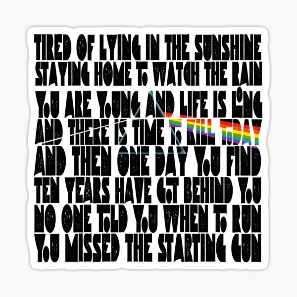 Pink Floyd Lyrics Stickers for Sale