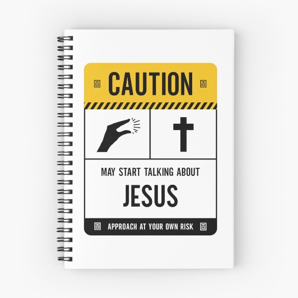 Item preview, Caution May Start Talking About Jesus designed and sold by Uppercase Tees.