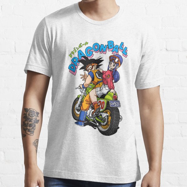 Dragon Ball | Goku | Bulma | Retro | 90s | Bicicleta | Portada del manga | Anime Camiseta esencial