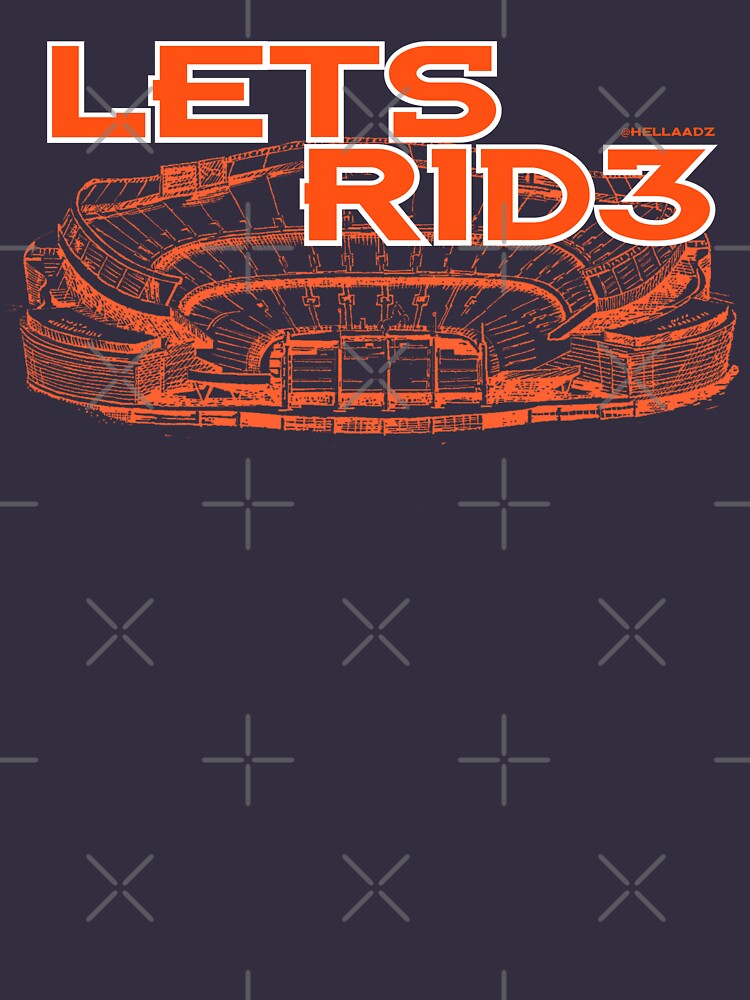 LET'S RIDE! Denver Broncos Vintage T Shirt World Tour Football T-Shirt