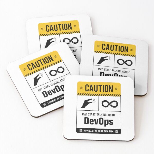 Item preview, Caution May Start Talking About DevOps designed and sold by Uppercase Tees.