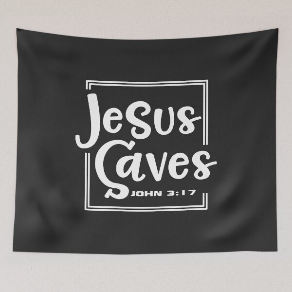 Item preview, Christian Design - Jesus Saves - John 3 verse 17 designed and sold by simplydesignart.