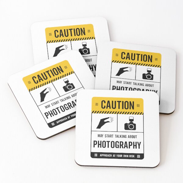 Item preview, Caution May Start Talking About Photography designed and sold by Uppercase Tees.