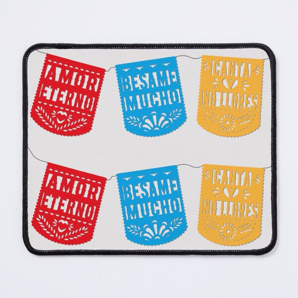 Item preview, Eternal love kiss me a lot cielito cute mexican banner papel picado fiesta handmade decorations eternal love sing and dont cry san valentines gift designed and sold by T-Mex.