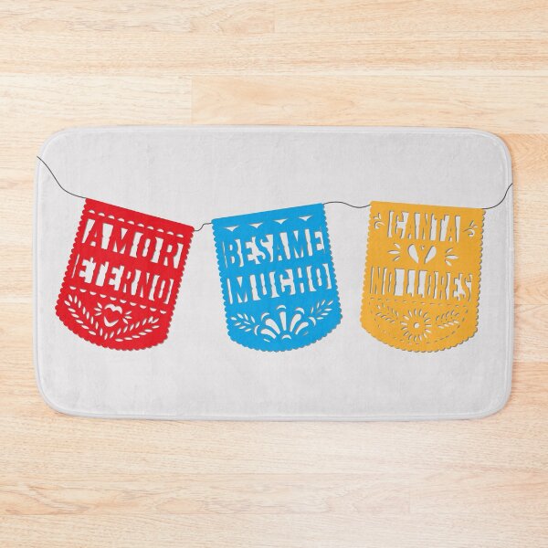 Item preview, Eternal love kiss me a lot cielito cute mexican banner papel picado fiesta handmade decorations eternal love sing and dont cry san valentines gift designed and sold by T-Mex.