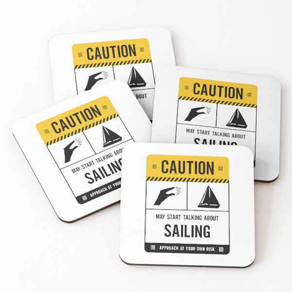 Item preview, Caution May Start Talking About Sailing designed and sold by Uppercase Tees.
