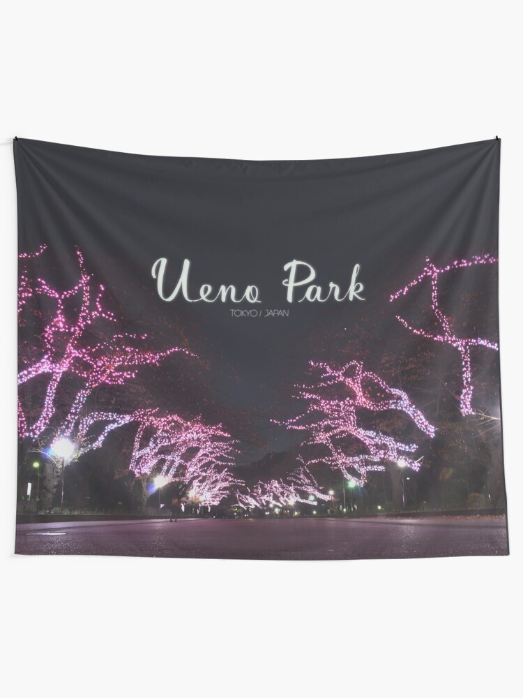 Alternate view of Night view in Ueno Park Tapestry
