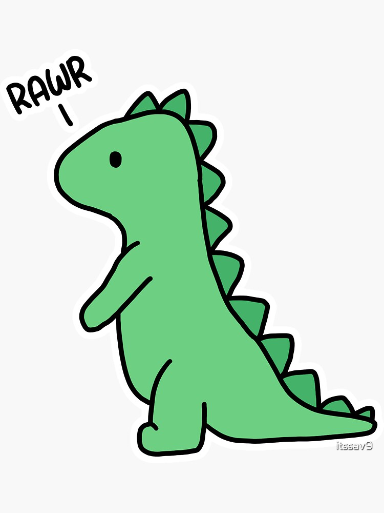 Cute Dino Sticker for Sale by itssav9
