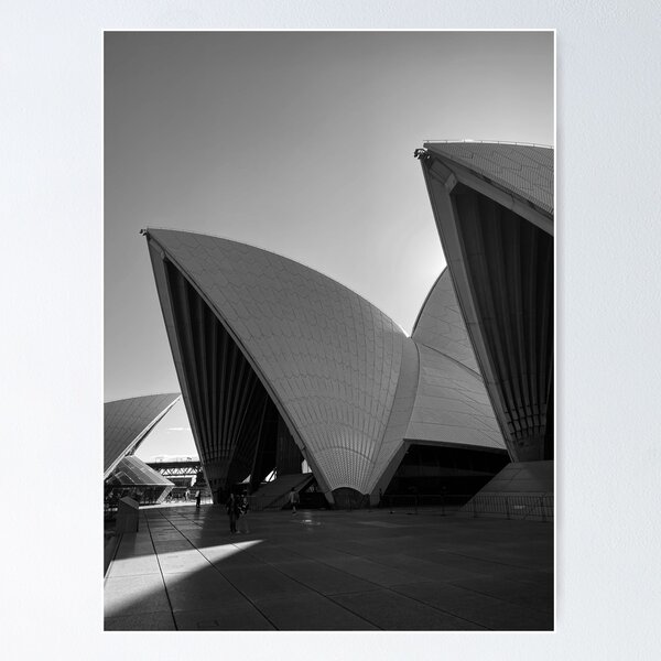Item preview, Sydney Opera House in Black and White MonoChrome designed and sold by WanderingLife.