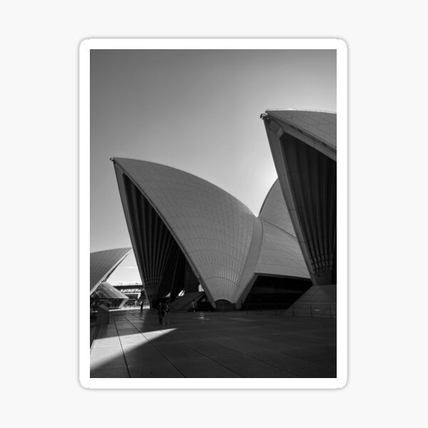 Artikel-Vorschau von Sydney Opera House in Schwarz-Weiß-MonoChrome, designt und verkauft von WanderingLife.