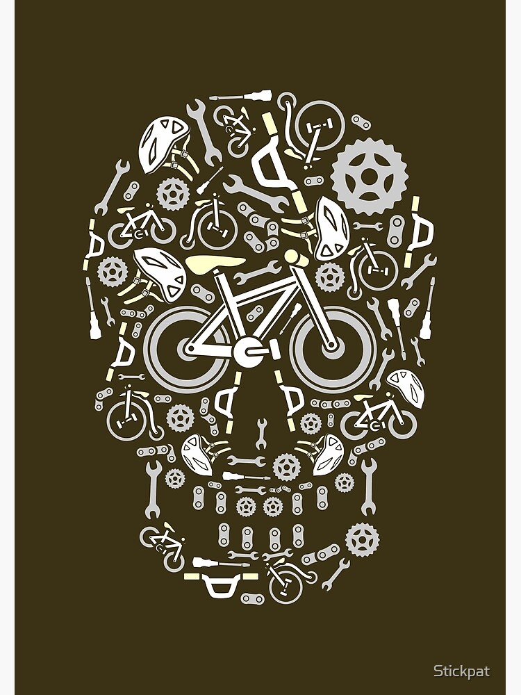 "Skull Bike" Poster for Sale by Stickpat Redbubble