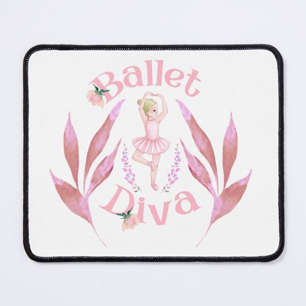 Item preview, BALLET DIVA- WATERCOLOR BALLERINA WITH PINK LEAVES AND WREATH designed and sold by Iskybibblle.