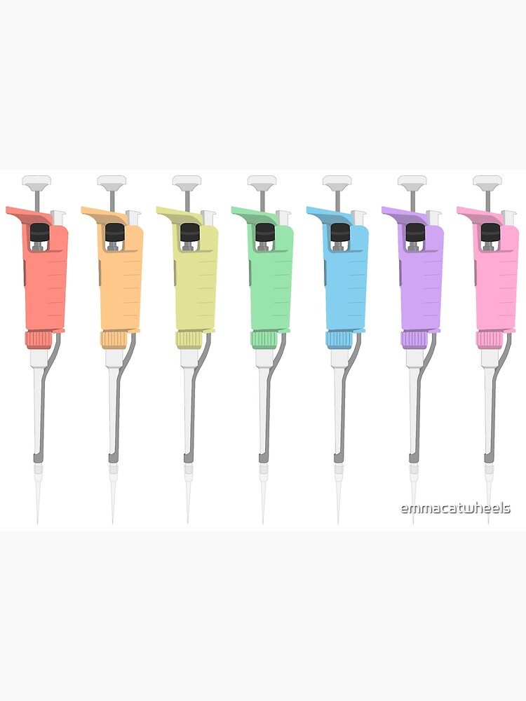 "Pastel Rainbow of Pipettes" Poster for Sale by emmacatwheels Redbubble