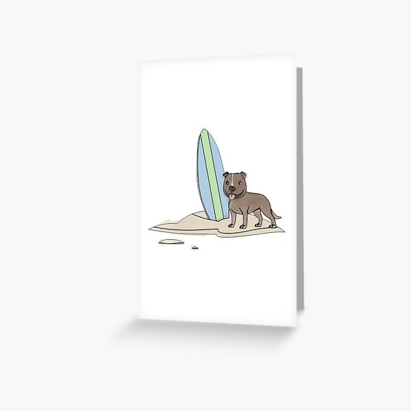 Item preview, Surfing staffy designed and sold by ErinJain.