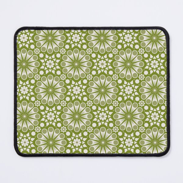 Item preview, Retro Geometric Floral - Avocado Green designed and sold by latheandquill.
