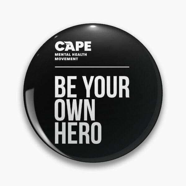 Item preview, CAPE 'Be Your Own Hero' Quote designed and sold by ArtWorks4MKE.