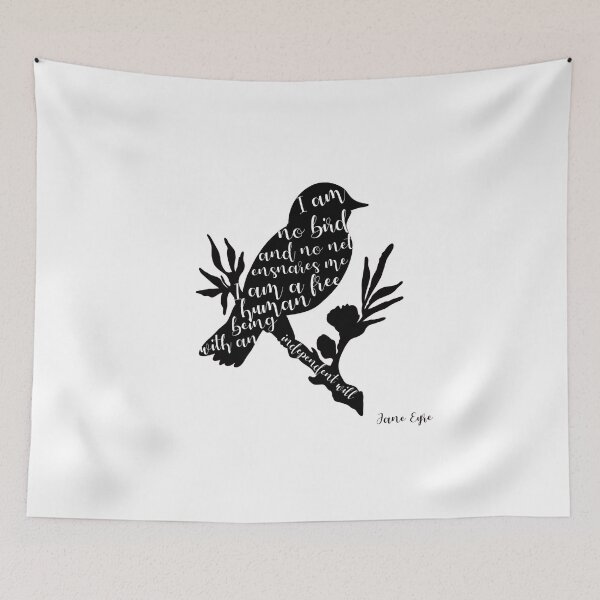 Item preview, I am no bird; and no net ensnares me - Jane Eyre quote designed and sold by introvertcafe.