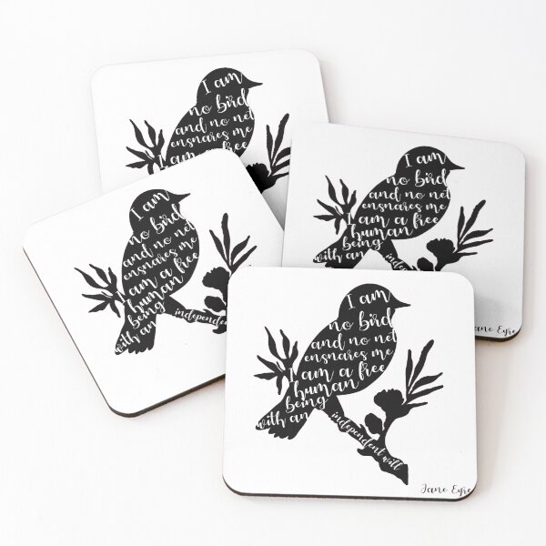 Item preview, I am no bird; and no net ensnares me - Jane Eyre quote designed and sold by introvertcafe.