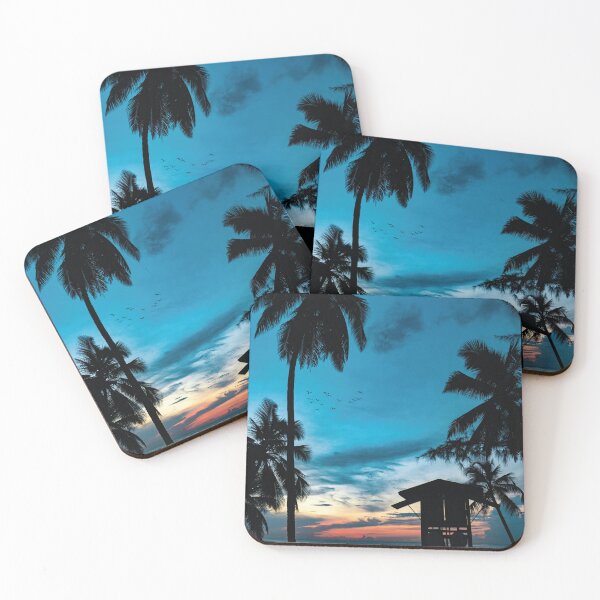 Item preview, brazil beach palm trees red sunset designed and sold by Asombrosa.