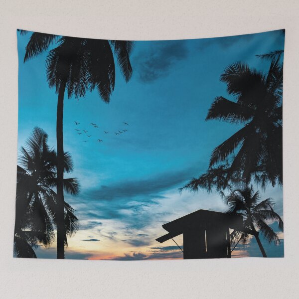 Item preview, brazil beach palm trees red sunset designed and sold by Asombrosa.