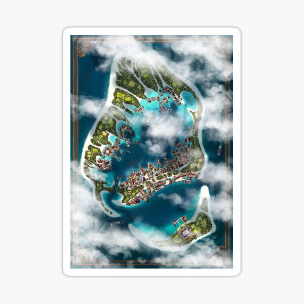 Nukshan _ A Fantasy Atoll Settlment  Sticker