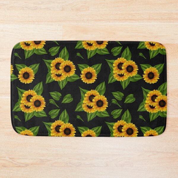 Item preview, Sunflowers on Black background designed and sold by JadeRyder.