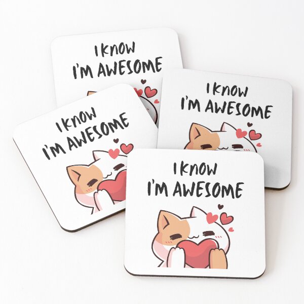 Item preview, Cute Cat Emoji - I know I'm Awesome designed and sold by Vinsara Store.