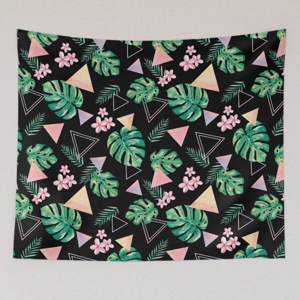 Item preview, Tropical Summer Monstera Leaves Green Seamless designed and sold by Fairies Flower  Garden.