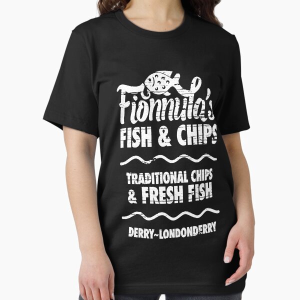 Vista previa del artículo con la obra «Para Hombres Mujeres El mejor pescado y papas fritas en Irlanda del Norte Impresionante Para los fanáticos del cine», diseñado y vendido por LuuPhan.