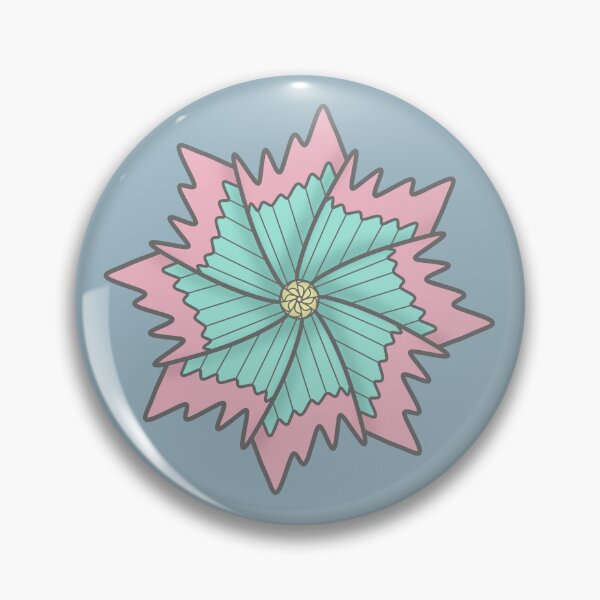 Item preview, Pastel Pink and Blue Jagged Edge Flower Pattern designed and sold by Garden-View.