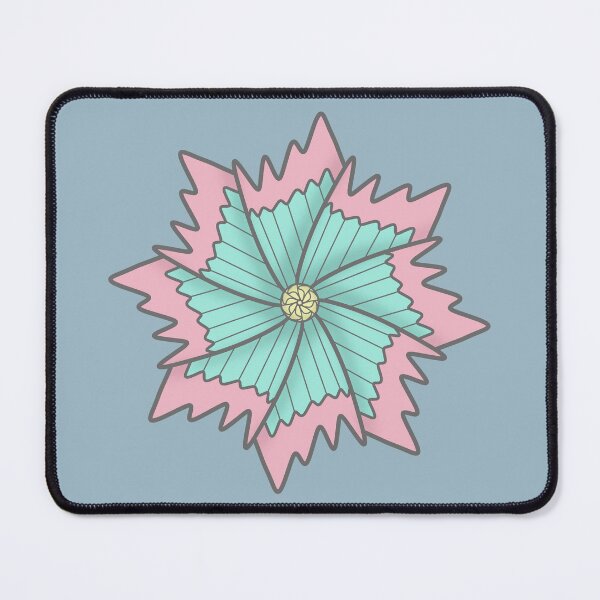 Item preview, Pastel Pink and Blue Jagged Edge Flower Pattern designed and sold by Garden-View.