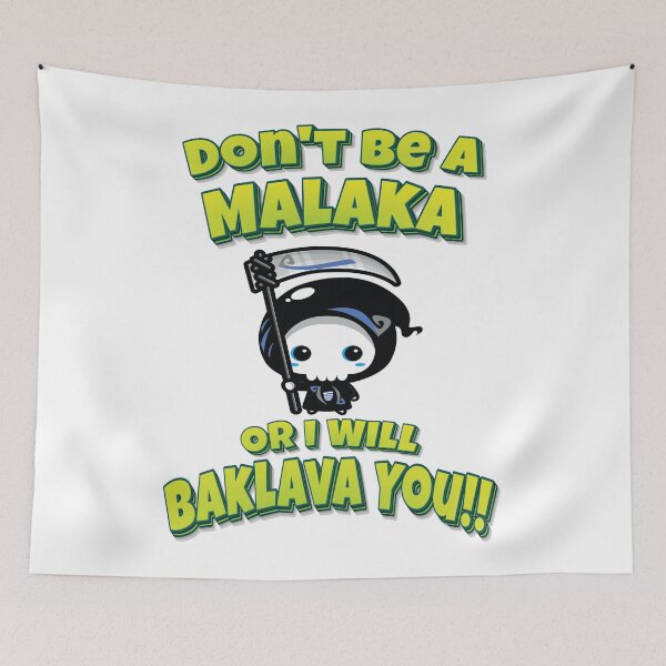 Item preview, Don't Be A Malaka Or I Will Baklava You!! Greek Grim Reaper designed and sold by ProjectX23.