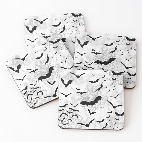 Item preview, Bats Kingdom Black & White Pattern! designed and sold by davechi-stone.