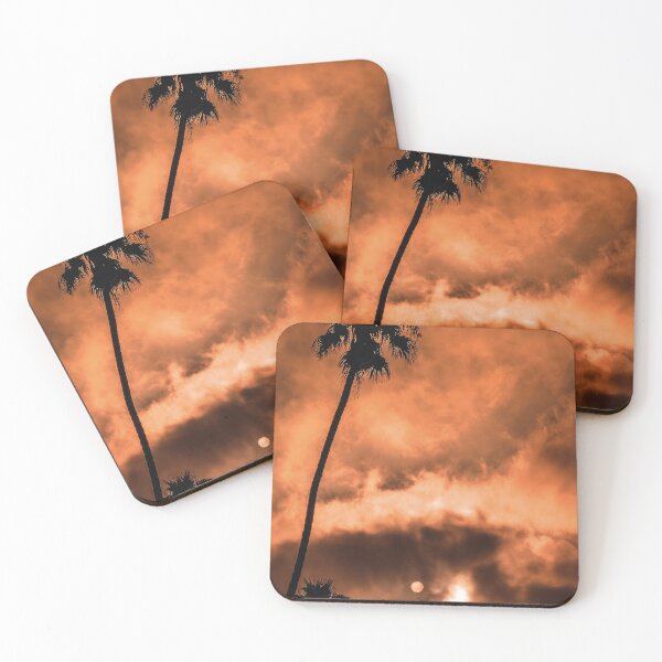 Item preview, california beach palm trees with beautiful sunset for sunset palm trees lovers gift designed and sold by Asombrosa.