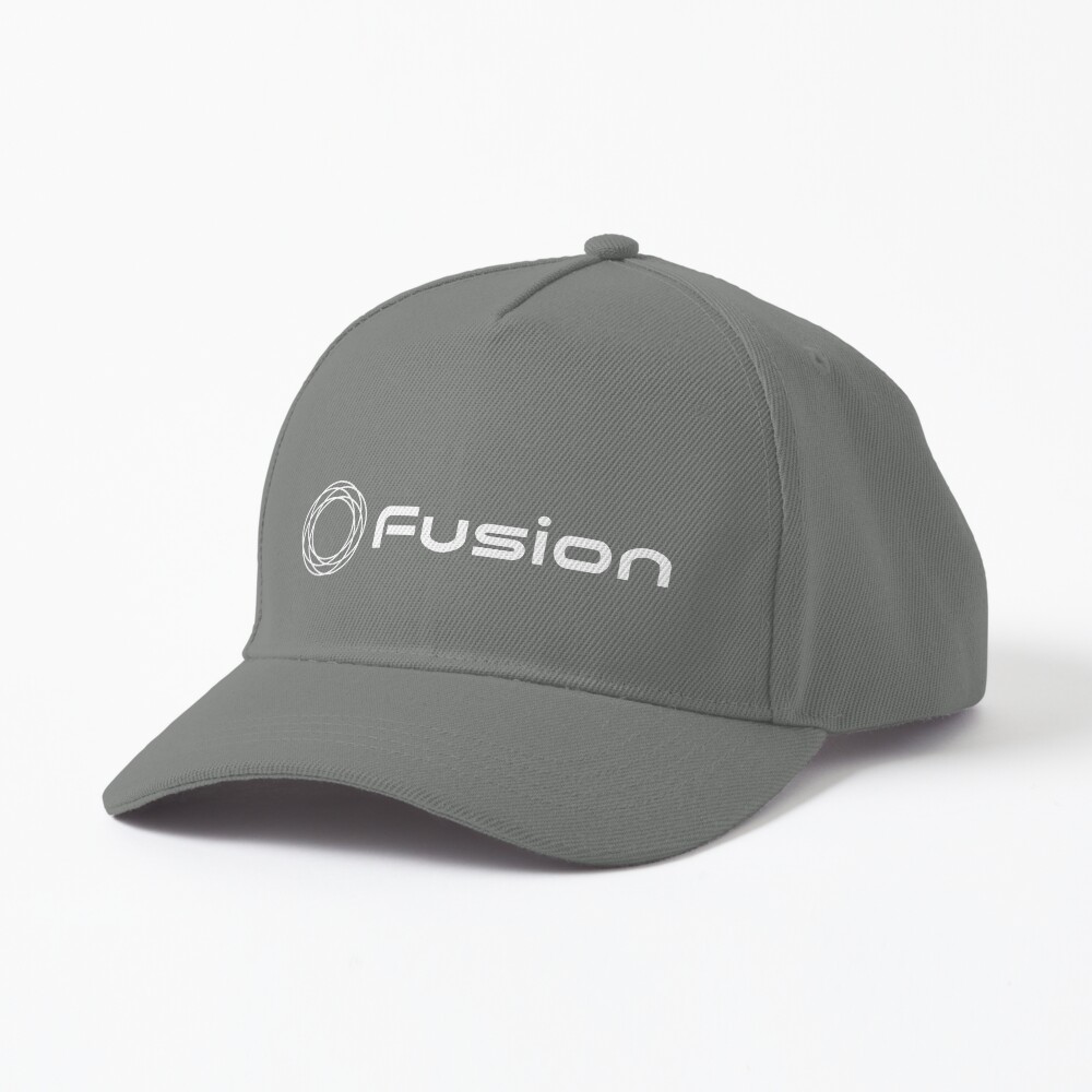 Fusion logo (white landscape) Cap