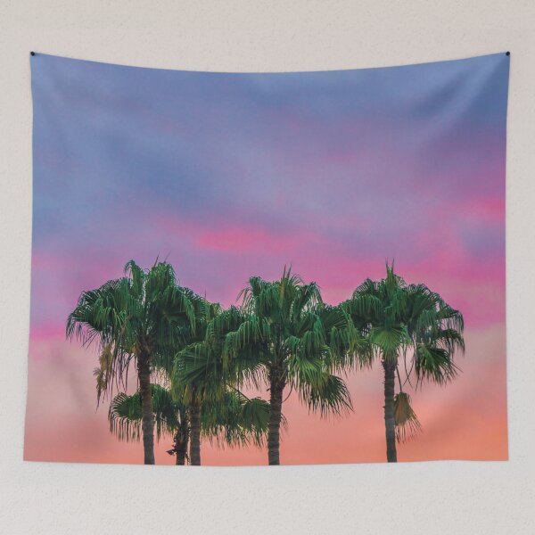 Item preview, california beach palm trees with beautiful sunset for sunset palm trees lovers gift designed and sold by Asombrosa.