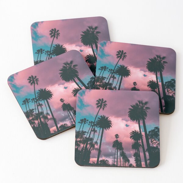 Item preview,  california beach palm trees with beautiful sunset for sunset palm trees lovers gift designed and sold by Asombrosa.