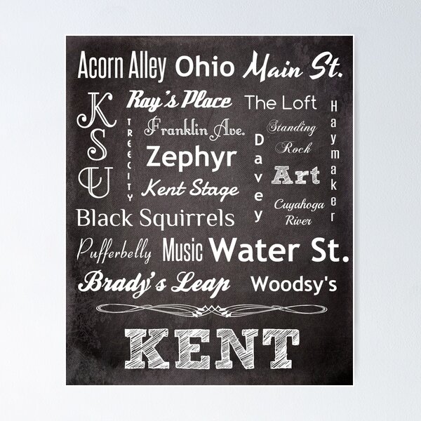 Item preview, Kent, Ohio chalkboard designed and sold by Dannyboy2247.