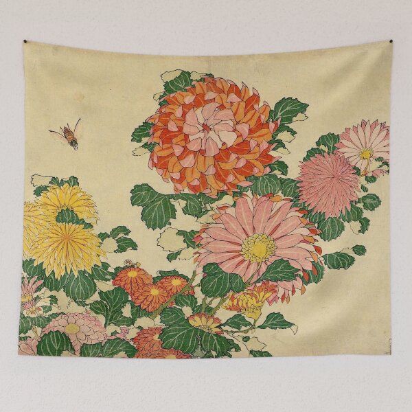 Item preview, Chrysanthemums and Horsefly - Katsushika Hokusai designed and sold by SimpleJoyStyle.