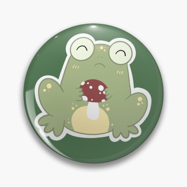 Item preview, Frog with mushroom designed and sold by twildobaggins.
