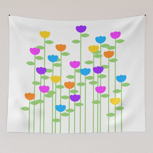 Item preview, Summer Rainbow Cottage Garden Flowers Digital Art | Melanie Jensen Illustrations designed and sold by Melanie Jensen.
