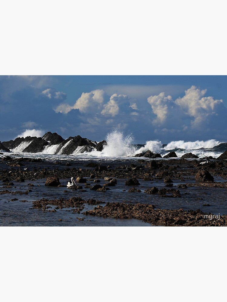 "A King tide at Brooms Head" Poster for Sale by myraj Redbubble