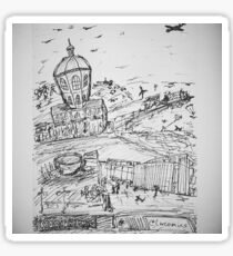 Sketch of Worthing Landmarks Sticker