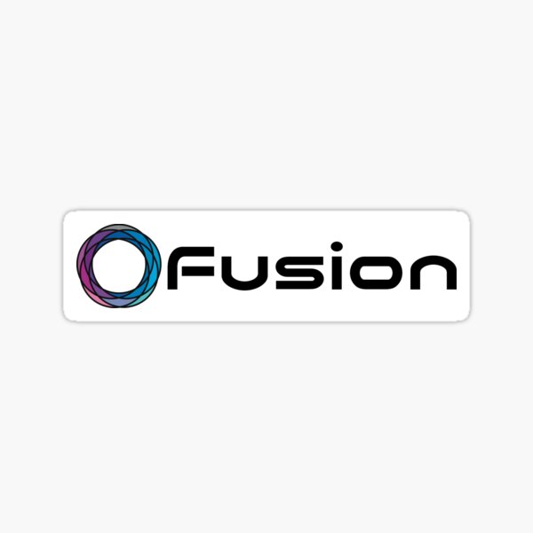 Fusion logo (colour landscape) Sticker