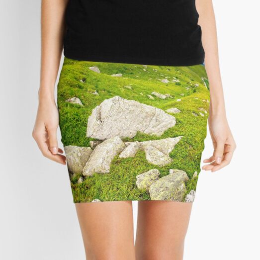 boulders on the hillside Mini Skirt