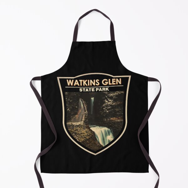 Item preview, Watkins Glen State Park New York Watercolor Badge designed and sold by KrisSidDesigns.